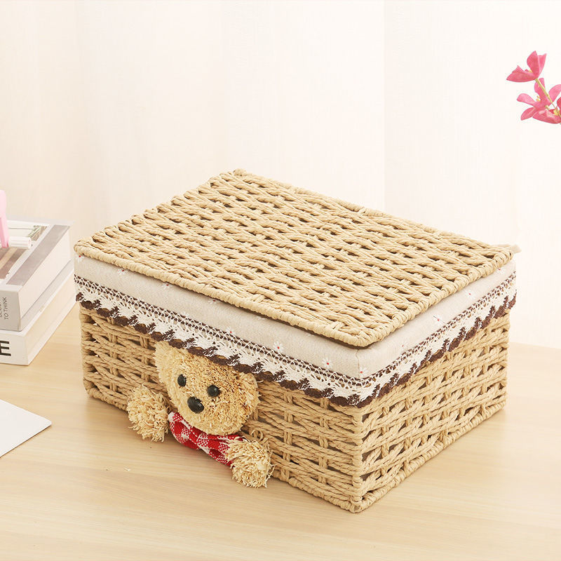 Net red picnic basket hand-woven for household picnic lawn garden stall night market basket for clothing storage basket Item Picture