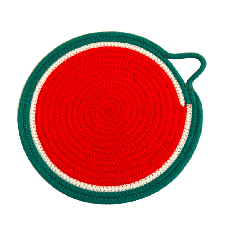 Cotton rope woven insulation mat table mat Nordic wind anti-ironing mat table heat resistant fruit pot mat placemat home Item Picture