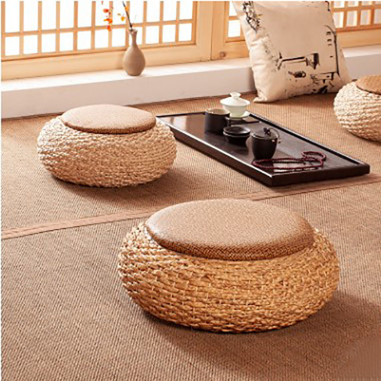 Handmade rattan futon mat tatami straw mat meditation mat mat thickened straw mound thickened round cushion Specification drawing