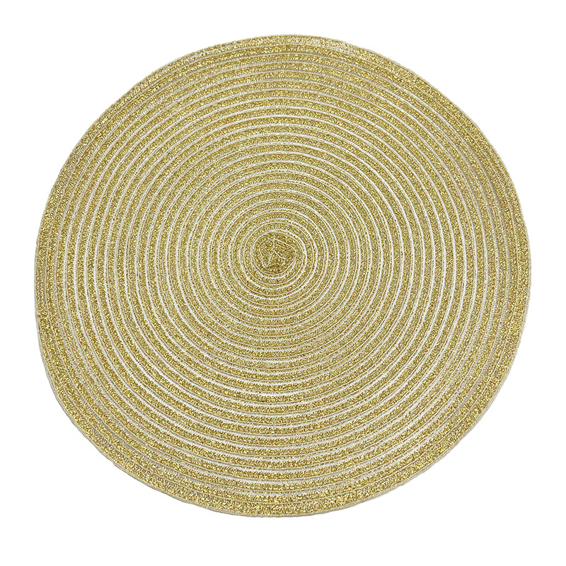 Hot cross-border Nordic style cotton yarn placemat round woven placemat ins wind Western placemat anti-ironing and thermal insulation coasters Item Picture