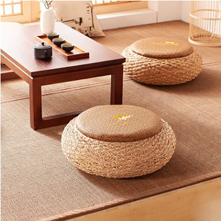 Handmade rattan futon mat tatami straw mat meditation mat mat thickened straw mound thickened round cushion Application Scenario