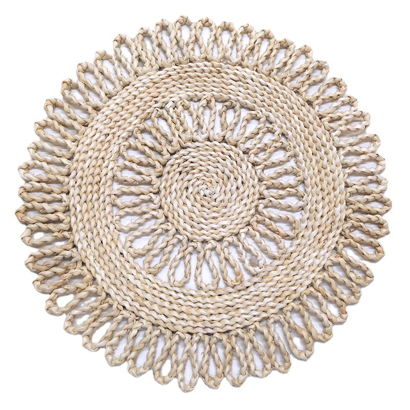Amazon braided corn husk placemats thermal insulation coasters bowls straw placemats Western placemats tray MATS Item Picture