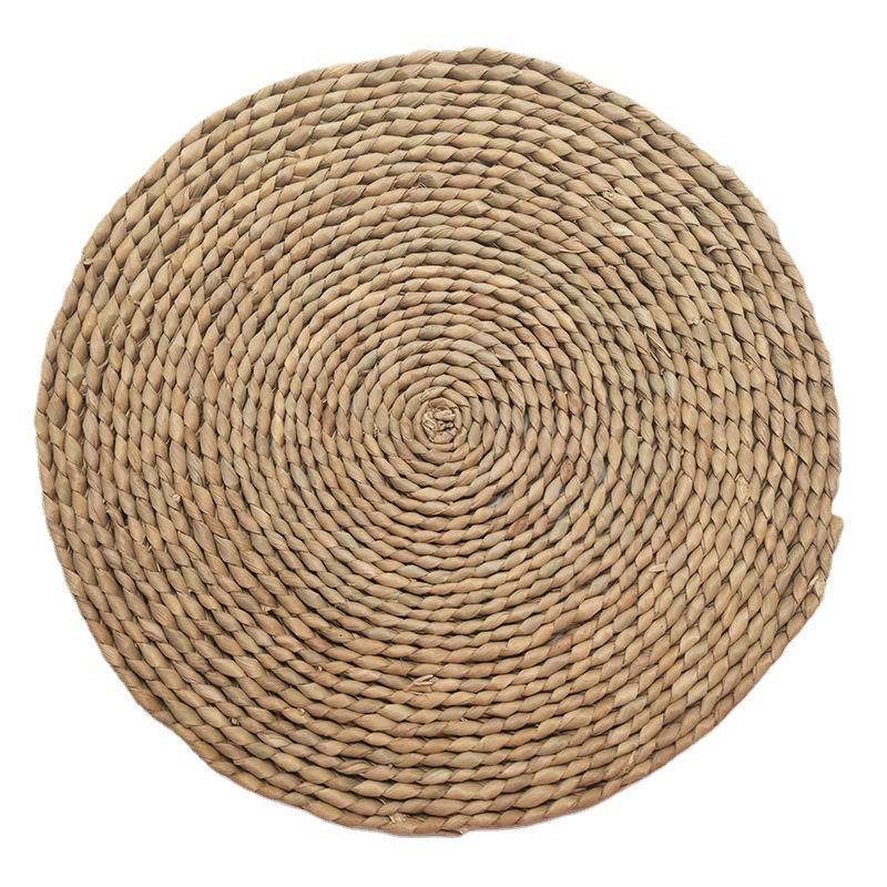 Japanese hand woven mat straw placemat Fuga table mat thickened casserole mat round heat insulation mat non-slip mat coaster Item Picture