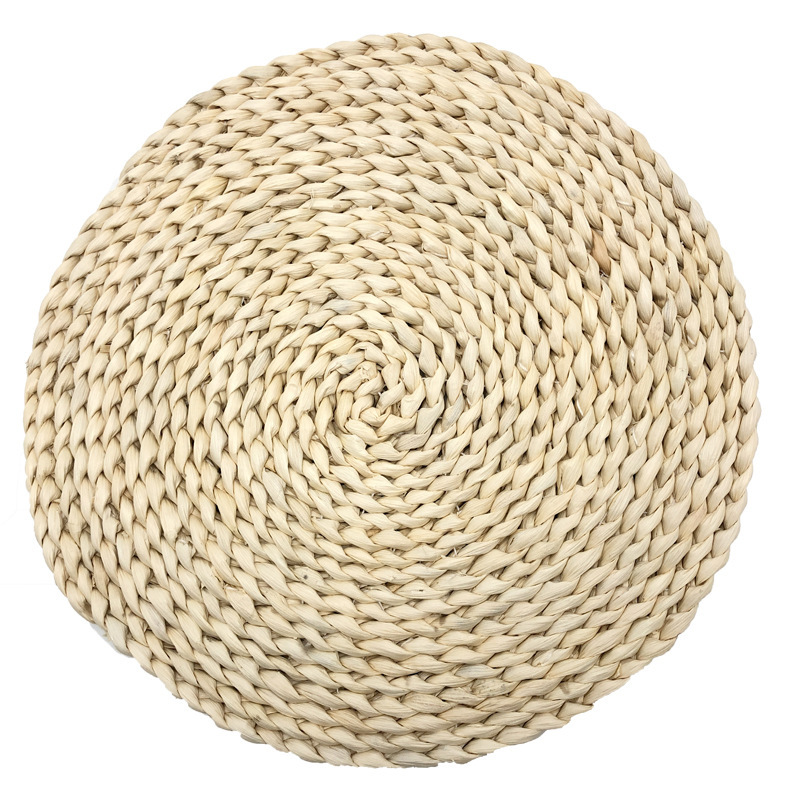 Manufacturers spot straw placemat corn husk placemat thickened heat insulation pot cushion cup cushion hand-woven heat insulation cushion table cushion Item Picture