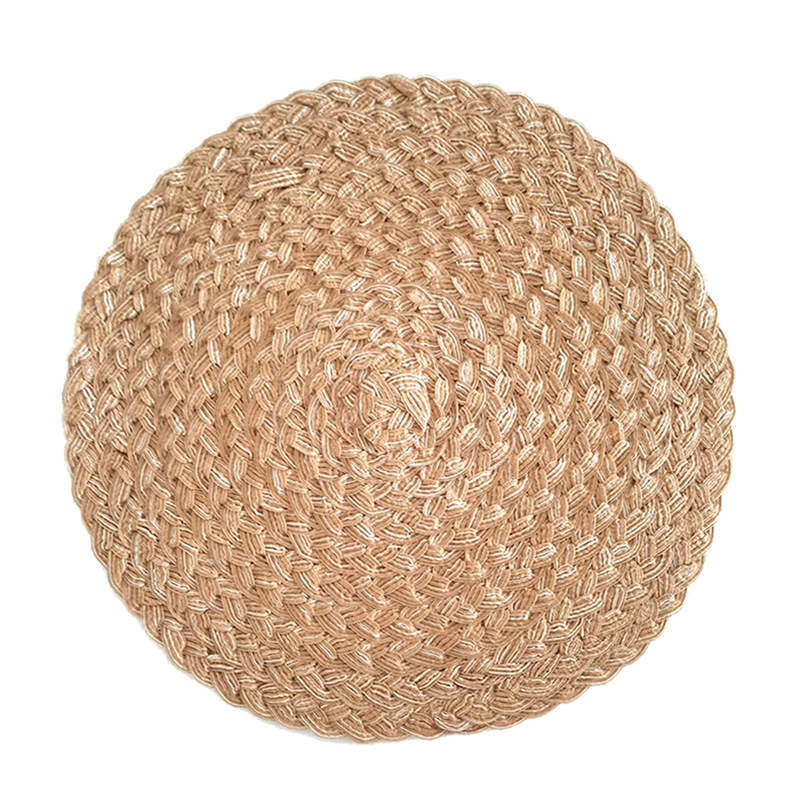 Nordic three strands of woven thickened table heat insulation placemats multifunctional table MATS woven table placemats bowl tray coasters Item Picture