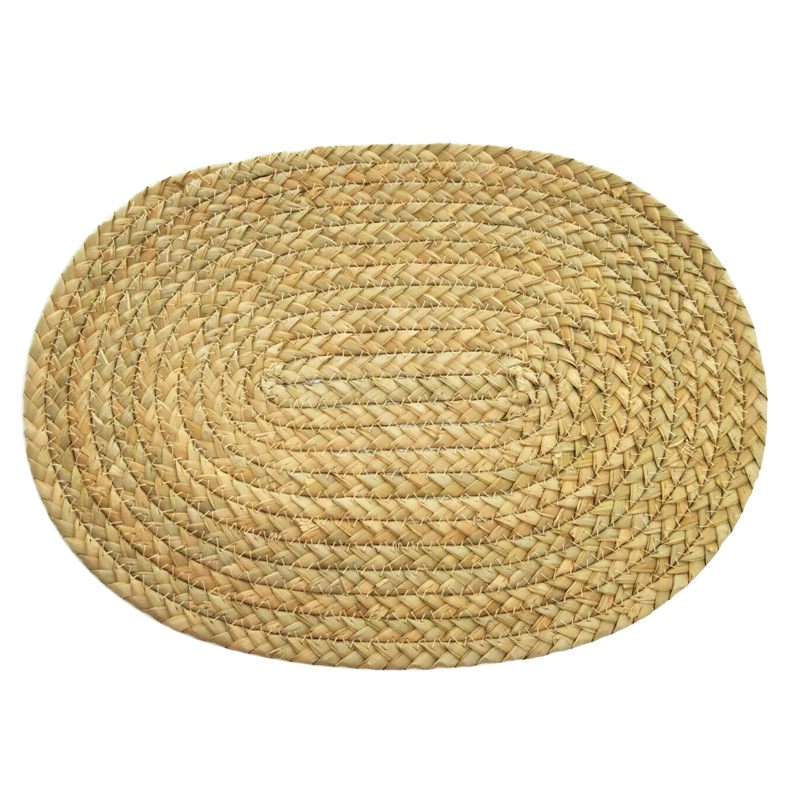 Japanese dandelion hand-woven heat insulation placemat pot pad cup bowl tea pad round hand tray pad bowl pad Item Picture
