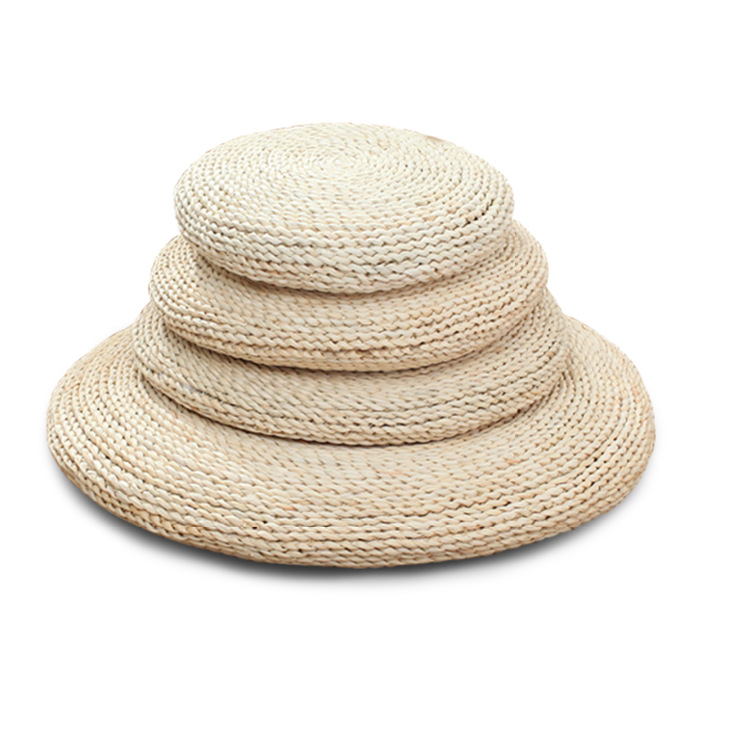 Straw futon cushion corn husk cushion bay window cushion straw futon cushion hand-woven seat cushion tatami mat mat Item Picture