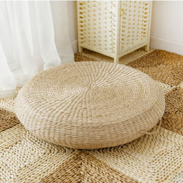 Hot selling natural handmade straw futon seat mat with thick meditation yoga mat Buddhist worship mat tatami window mat Specification drawing