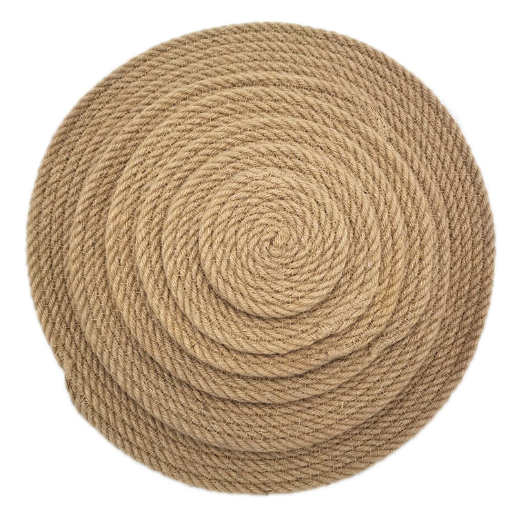 Jute placemats thickened twine placemats kitchen table woven insulation coasters ins non-slip MATS Item Picture