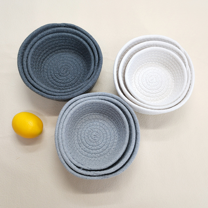 Cotton rope storage basket storage box storage box woven storage basket bed new storage basket Specification drawing