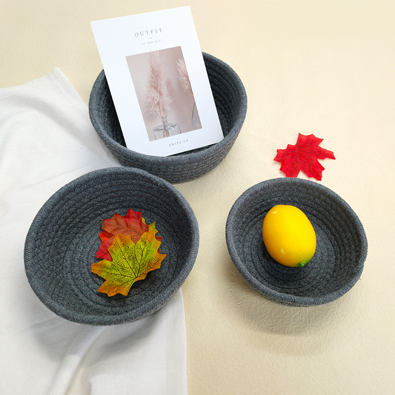 Cotton rope storage basket storage box storage box woven storage basket bed new storage basket Application Scenario