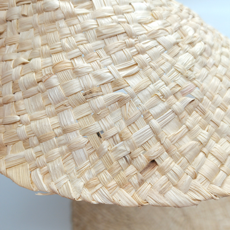 Foreign trade hot straw placemat corn husk placemat braided heat insulation mat round Western placemat photography decoration mat Specification drawing