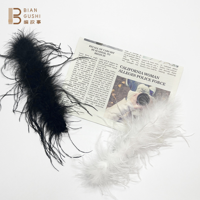 Cross-border hot sales colorful feather plush clap ring cute furry pat bracelet ostrich hair hoop headband Application Scenario