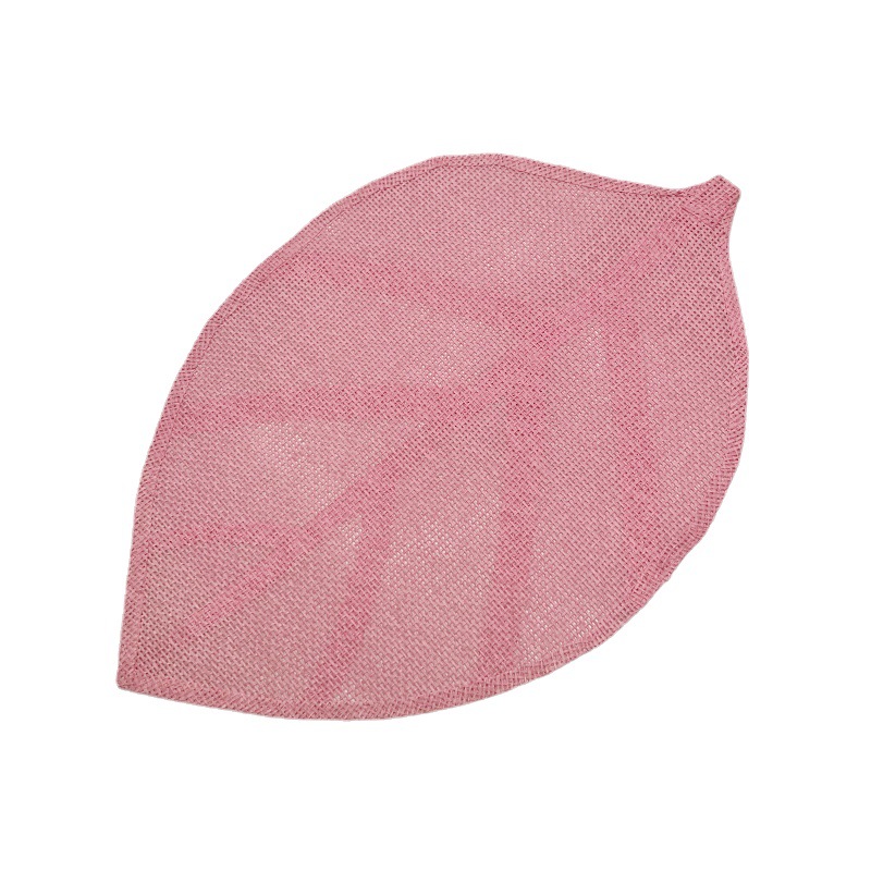 Creative simple leaf paper placemat Hotel restaurant paper rope table mat ins personality thermal insulation anti-hot mat Item Picture