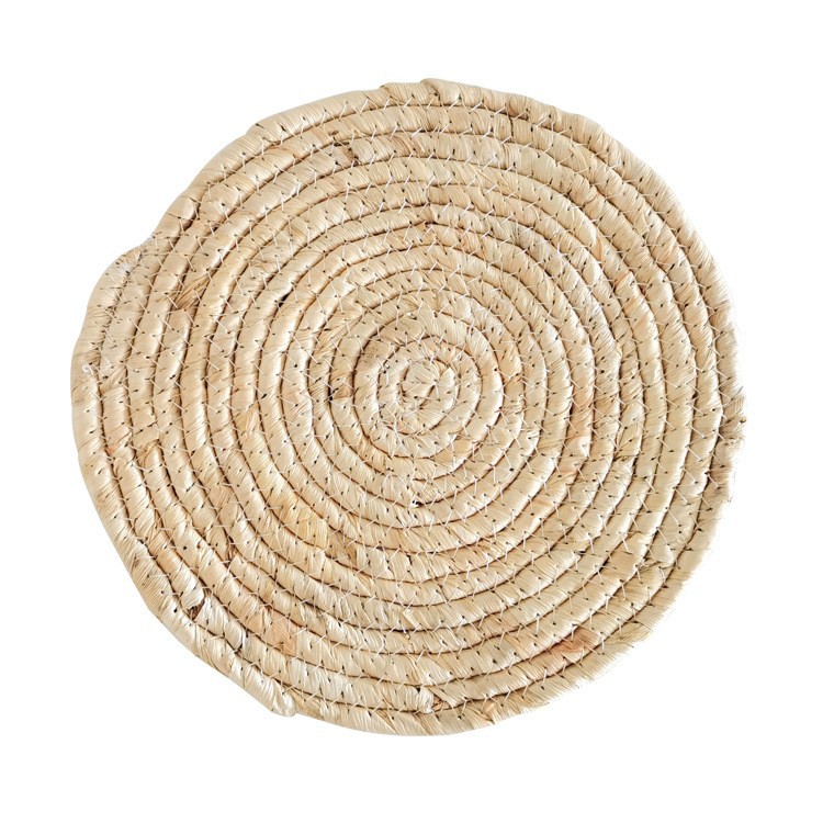 Garden simple grass woven placemat corn husk woven placemat Pushgrass table mat Heat insulation mat kitchen mat pot bowl coaster Item Picture