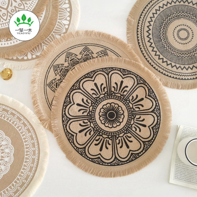 Four Seasons Flower Series Chinese Style Cup Mat